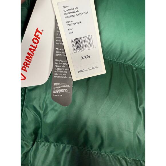 NWT Vineyard Vines Men's Oversized Puffer Vest Green XXS originally $248 - Picture 3 of 7